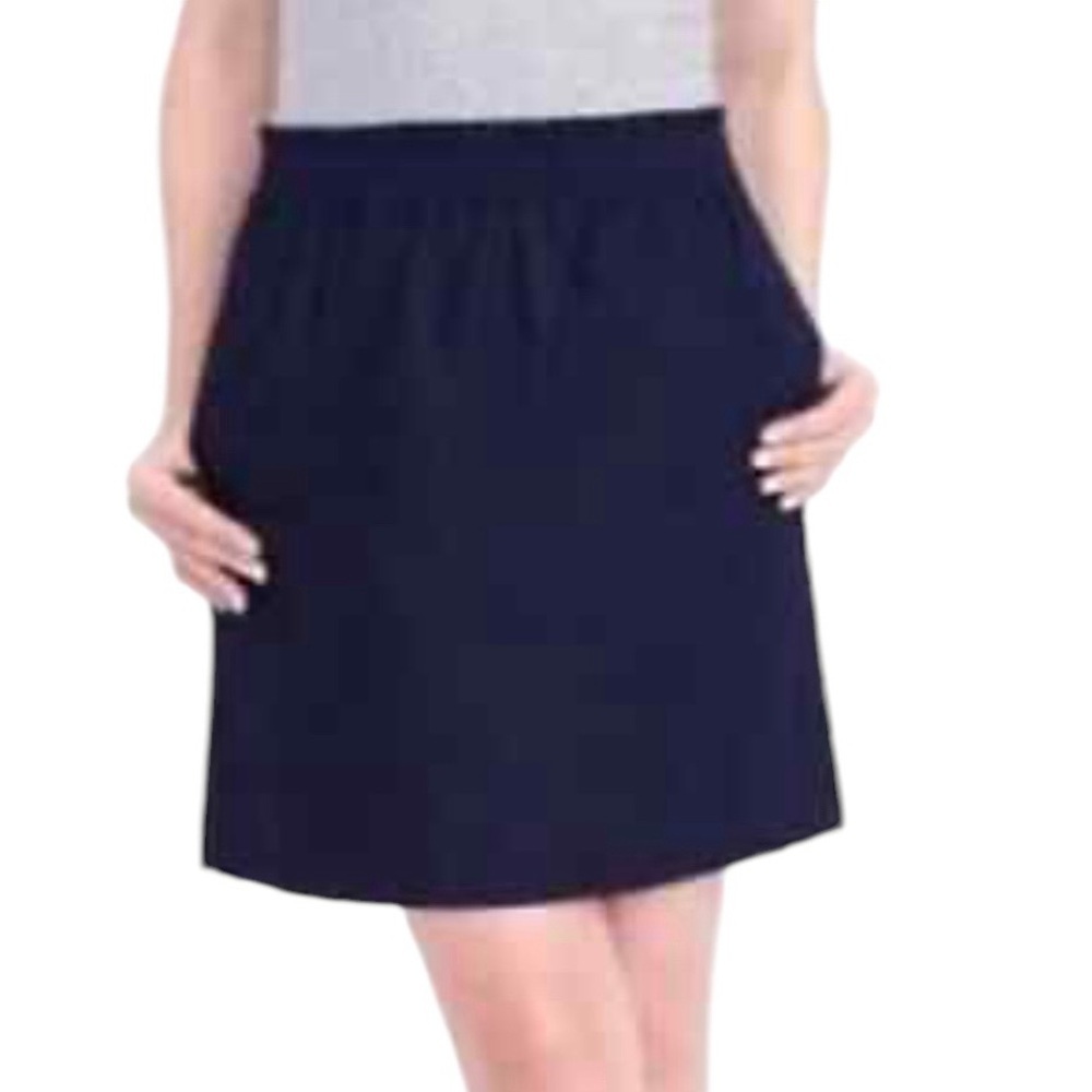J. Crew Textured Classic Skirt Navy